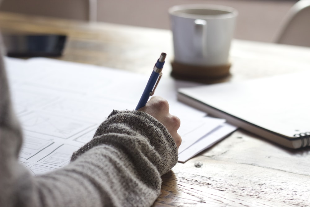 An open notebook with handwritten notes